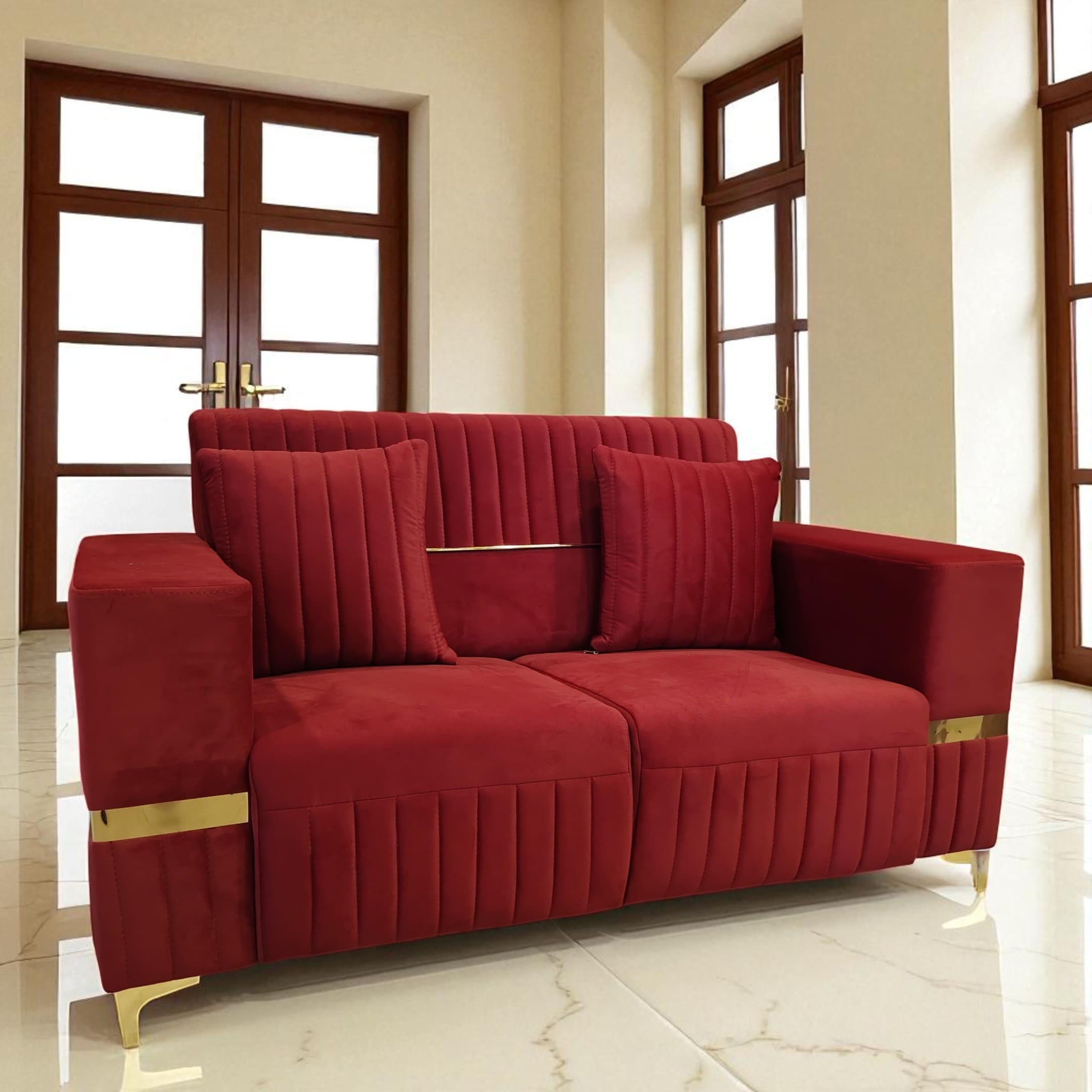 J&M ティファニーレッドソファ　アメリカ　ミッドセンチュリー　モダン　希少 FDI Glen Sofa|2 Seater||Dx Premium|Upholstery Sofa Set